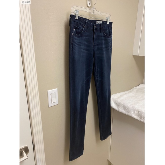 AG Adriano Goldschmied Prima Cigarette Contour 360 Denim Dark Blue Jeans 27x30 - Picture 13 of 15